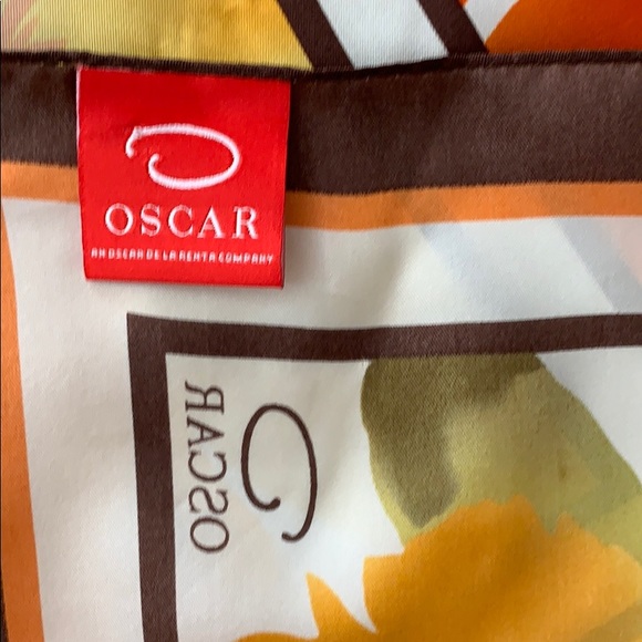 Oscar de la Renta floral silk scarf - Picture 5 of 5